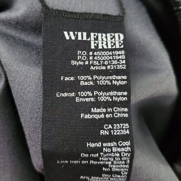 Aritzia Wilfred Free Daria Pants Small Black Vegan Leather Full Length Leggings - Picture 6 of 9